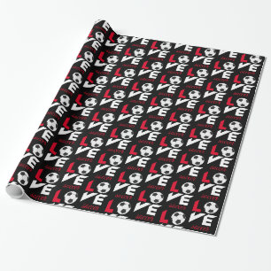 Liefde voetbal cadeaupapier