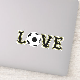Liefde Voetbal Football Varsity Letters Plezier Sticker