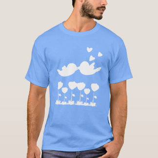 liefde vogel dieren natuur bloemen familie t-shirt