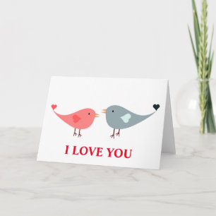 Liefde Vogels Achtergrond Ik hou van je Feestdagen Kaart