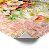 Liefde vogels Bloem  Paaskunst Poster (Hoek)