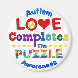 Liefde voltooit de puzzle magneet