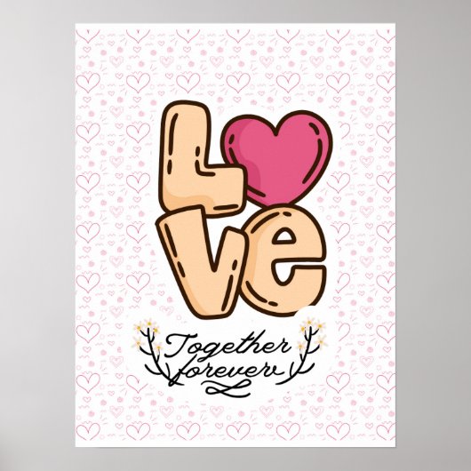 liefde voor altijd samen citaat poster (Voorkant)