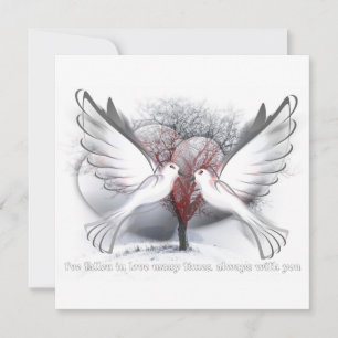 Liefde voor altijd valentijnse gift flat card feestdagenkaart