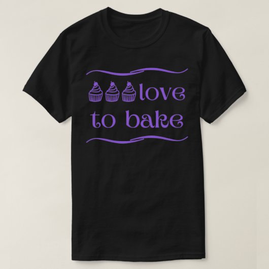 Liefde voor Bake paars T-shirt (Design voorkant)
