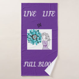 Liefde voor bloemen badhanddoek