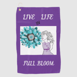 Liefde voor bloemen golfhanddoek