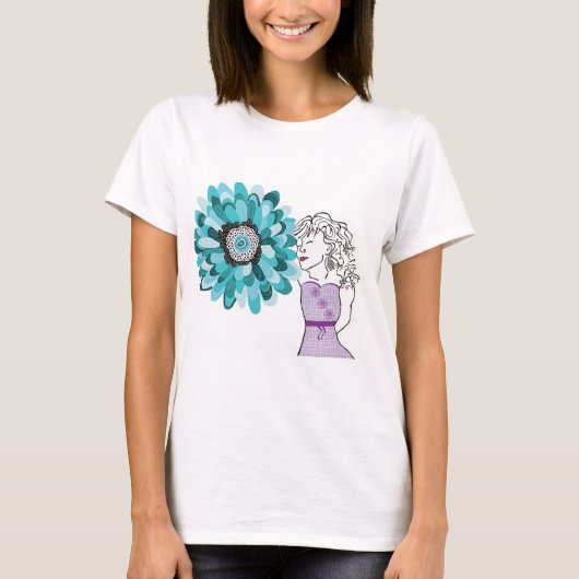 Liefde voor bloemen t-shirt (Voorkant)