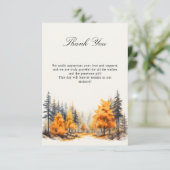 Liefde voor Bos bruiloft Foto Bedankkaart (Staand voorkant)