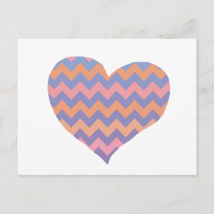 liefde voor chevron - hart briefkaart