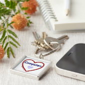 Liefde voor computers sleutelhanger (Zijkant)