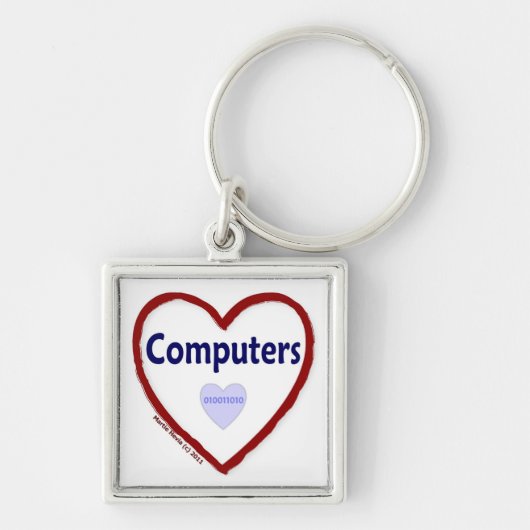 Liefde voor computers sleutelhanger (Voorkant)