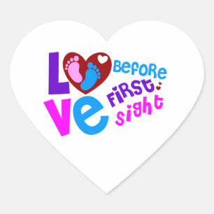 Liefde voor eerste nacht hart sticker