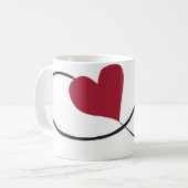 Liefde voor eeuwig Echte Heart White Mok (Voorkant links)
