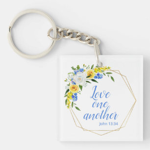 Liefde voor elkaar bloemstuk sleutelhanger