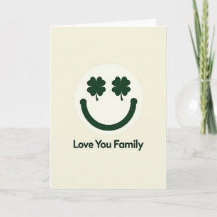 Liefde Voor Familie Glimlachend Gezicht Kaart