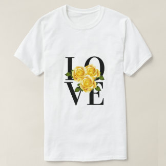 Liefde voor gele rozen t-shirt