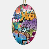 Liefde voor graffiti keramisch ornament (Links)