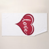 liefde voor hart valentijnen badhanddoek (Badhanddoek)