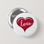 liefde voor hart valentijnen ronde button 5,7 cm (Voorkant /achterkant)