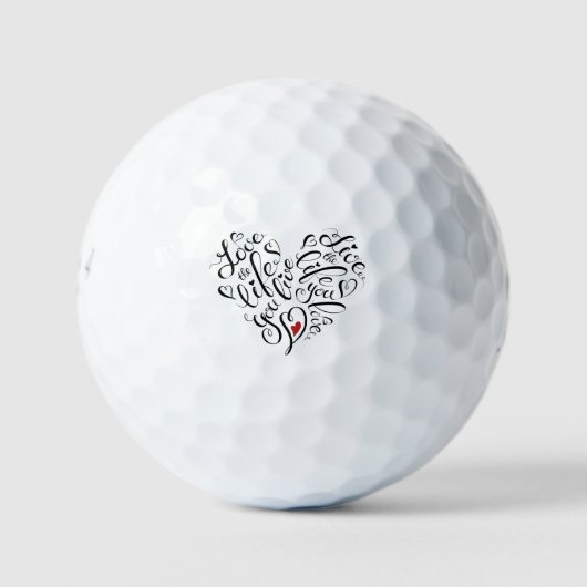 Liefde voor het leven dat je leeft golfballen (Voorkant)
