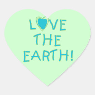 Liefde voor het milieu op aarde hart sticker