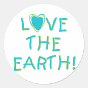 Liefde voor het milieu op aarde ronde sticker