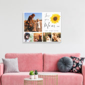 Liefde voor je moeder Foto Collage Sunflower Canvas Afdruk (Insitu (Woonkamer))