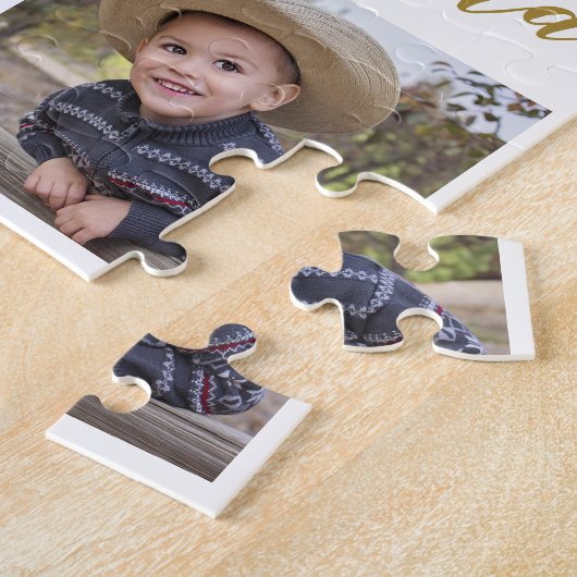 Liefde voor je oma 4 Foto Collage Familie Legpuzzel (Zijkant)