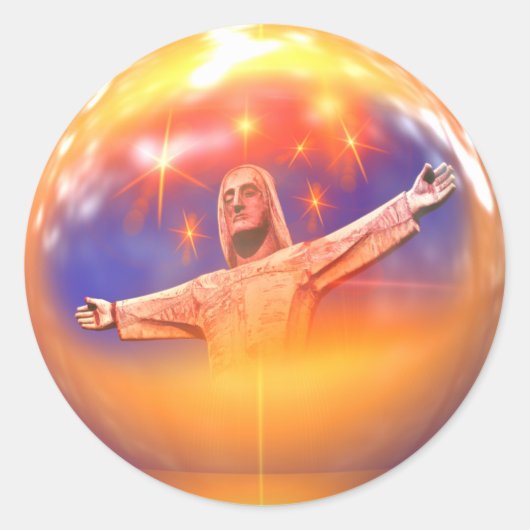 liefde voor jesusstickers ronde sticker (Voorkant)