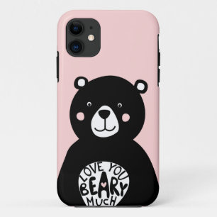 Liefde voor jou Beary Veel Scandinavische Beer Roz iPhone 11 Hoesje