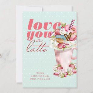 Liefde voor jou een Latte Schattige Zoete Traktati Feestdagenkaart