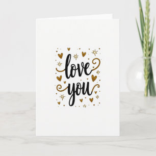 Liefde voor jou Goud Ster Schitterende Kaart