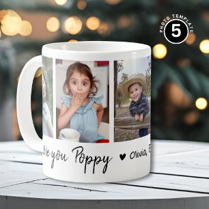 Liefde voor jou kleinkinderen Namen 5 Foto Collage Koffiemok