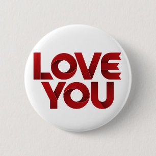 Liefde Voor Jou – Krachtige Romantische Typografie Ronde Button 5,7 Cm