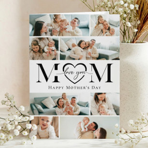Liefde voor jou mama hart fotocollage Moederdag Kaart