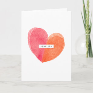 Liefde voor jou met elk stukje van mijn hart kaart