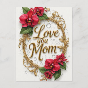 Liefde voor jou Moeder Bloemrijke Lijst Moederdag Briefkaart