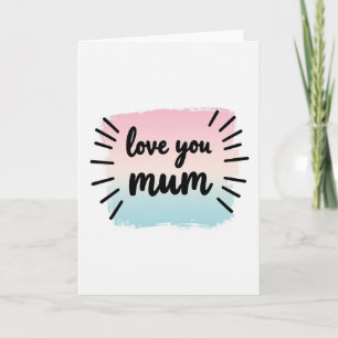 Liefde voor jou Moeder Eenvoudige Kunstkaart Kaart