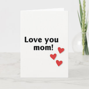 Liefde voor jou Moeder Hartjes Eenvoudige Kaart