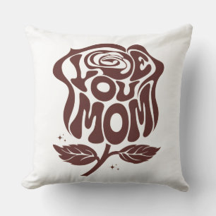 Liefde voor jou Moeder Roos Typografie Kussen
