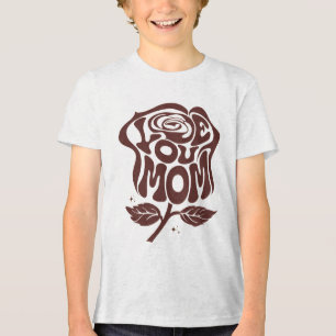 Liefde voor jou Moeder Roos Typografie Tri-Blend Shirt