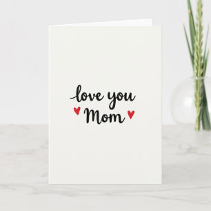 Liefde voor jou Moeder Script Hart Kaart