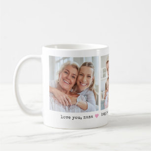 Liefde voor jou, oma   Drie foto's en een hart in  Koffiemok