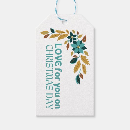 Liefde voor jou op kerstdag cadeaulabel (Voorkant)