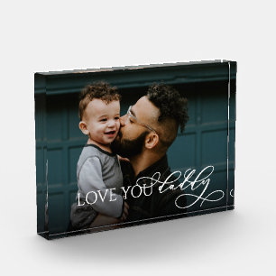 Liefde voor jou Papa Elegant Handgeschreven Schrif Fotoblokken