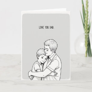 Liefde voor jou papa Simpele omhelzingskaart Kaart