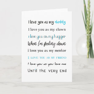 Liefde voor jou Papa, Vaderdag, Verjaardag Kaart