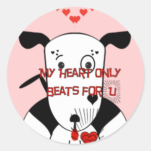 Liefde voor jou Petey de Bull Terrier Ronde Sticker