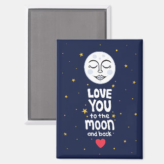 Liefde voor jou tot de maan en terug magneet